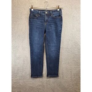 Time and Tru Jeans Womens 8P (Fits W30xL25.5) Blue Straight Dark Wash Denim